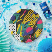 Assiettes En Carton Abstrait Retro 80s 90s Theme Party Plaques (Fête)