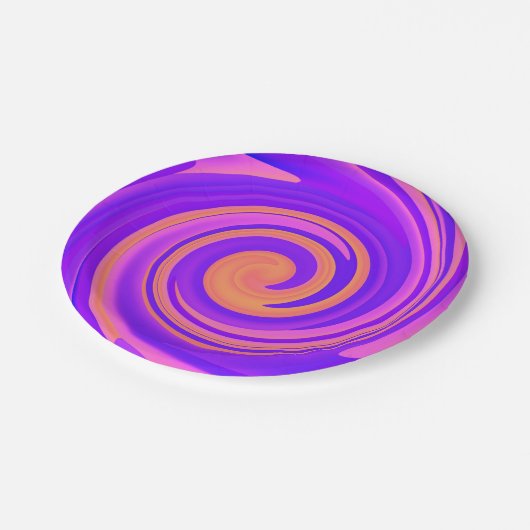 Assiettes En Carton Abstrait Swirl 250816 - 01a (Angle)