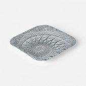 Assiettes En Carton Abstraite spirale gris clair (Angulaire)