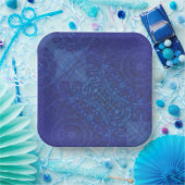 Assiettes En Carton Acceptation | Médaillons de violet violet bleu Ind (Fête)