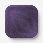 Assiettes En Carton Acceptation | Motif Boho violet écectique (Recto)