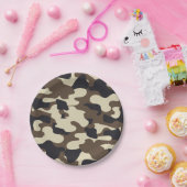 Assiettes En Carton Accessoires Camouflage (Fête)