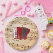 Assiettes En Carton Accordion Music, design populaire, (Fête)