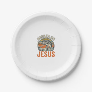 Assiettes En Carton Accro à Jésus Bass Fishing Vintage Foi