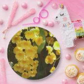 Assiettes En Carton Accrocher les orchidées jaunes Fleurs tropicales (Fête)