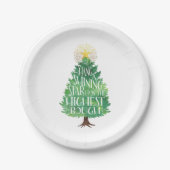 Assiettes En Carton Accrochez une étoile brillante Noël (Devant)