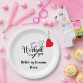 Assiettes En Carton Accrochez-vous pour la pêche avec Mariage d'amour (Fête)