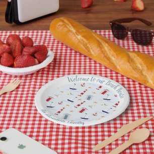 Assiettes En Carton Accueil à la plage dans notre maison de plage