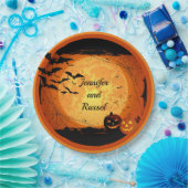 Assiettes En Carton Accueil Mariage Halloween Personnaliser (Fête)