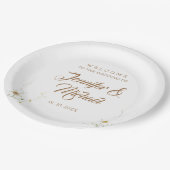 Assiettes En Carton Accueil minimaliste Mariage moderne (Angle)