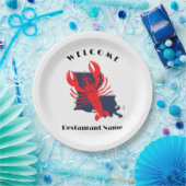 Assiettes En Carton Accueil moderne écrevisse rouge Louisiane nom pers (Fête)