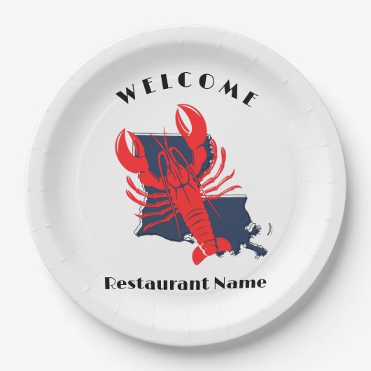 Assiettes En Carton Accueil moderne écrevisse rouge Louisiane nom pers (Devant)