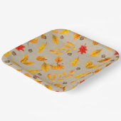 Assiettes En Carton Acornes d'automne et Feuilles (Angulaire)