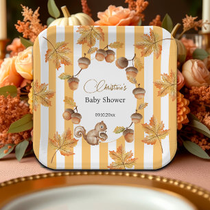 Assiettes En Carton Acorns et Baby shower des plombs d'automne d'écure