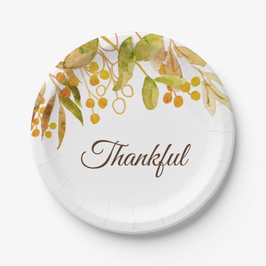Assiettes En Carton Action de grâces (Devant)