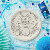 Assiettes En Carton Action de grâces (Fête)