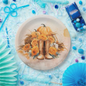 Assiettes En Carton Action de grâces occidentale (Fête)