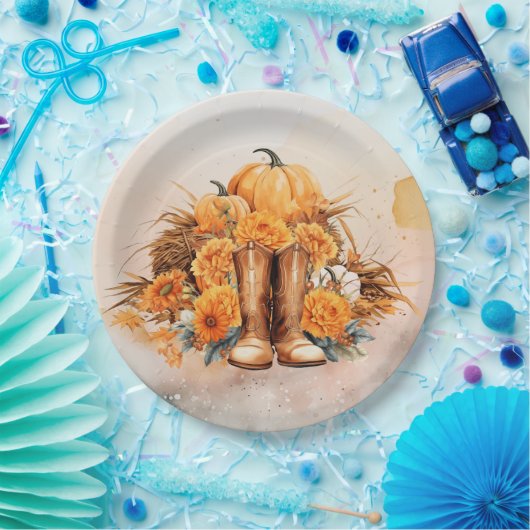 Assiettes En Carton Action de grâces occidentale (Fête)