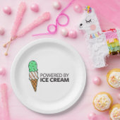 Assiettes En Carton Actionné par la crème glacée (Fête)