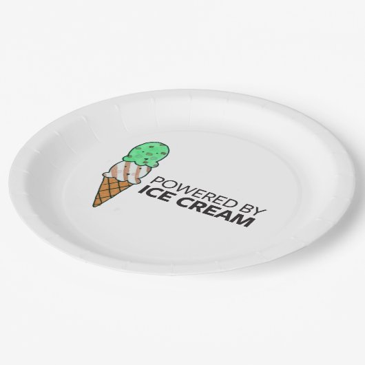 Assiettes En Carton Actionné par la crème glacée (Angle)