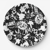 Assiettes En Carton Actions de bandes dessinées (Devant)