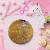 Assiettes En Carton Adele, Lady in Gold de Gustav Klimt, Monogrammé (Fête)