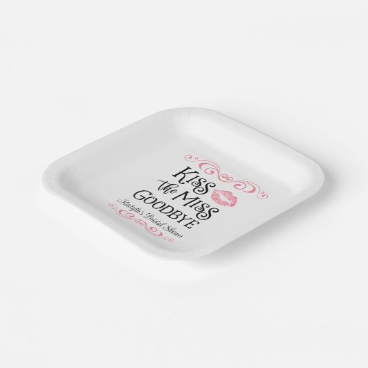 Assiettes En Carton Adieu à la Demoiselle d'Honneur : Fête de Fiançail (Angulaire)