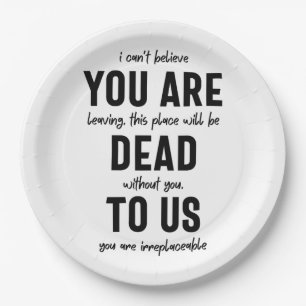 Assiettes En Carton adieu du collègue, retraite, adieu du collègue,