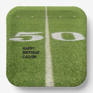 Assiettes En Carton Ado Anniversaire 50 Yard Line Football Field