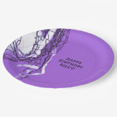 Assiettes En Carton Ado Bold violet fête d'anniversaire Net & volleyba (Angle)