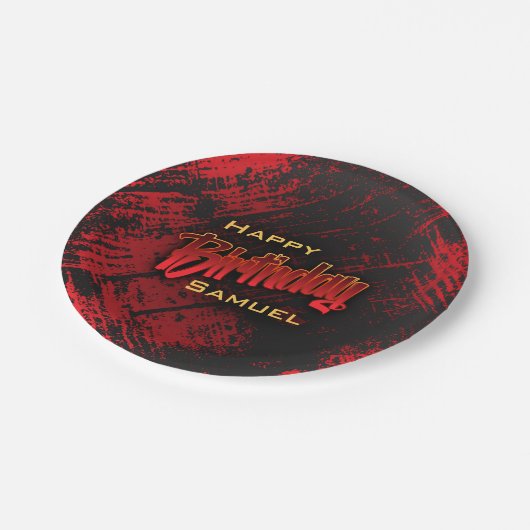 Assiettes En Carton Ado Boy Anniversaire (Angle)