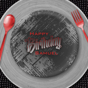 Assiettes En Carton Ado Boy Anniversaire