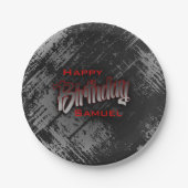 Assiettes En Carton Ado Boy Anniversaire (Devant)