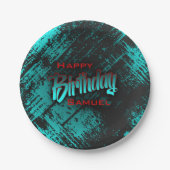 Assiettes En Carton Ado Boy Anniversaire (Devant)