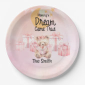 Assiettes En Carton Adoption Foster Child Girl Pink thème party (Devant)