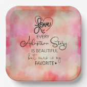 Assiettes En Carton Adoption Foster Famille d'accueil pour enfants (Recto)