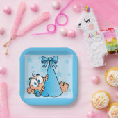 Assiettes En Carton Adorable Baby Boy avec Pacifier dans une fronde (Fête)