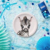 Assiettes En Carton adorable bébé Zebra (Fête)