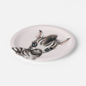 Assiettes En Carton adorable bébé Zebra (Angle)
