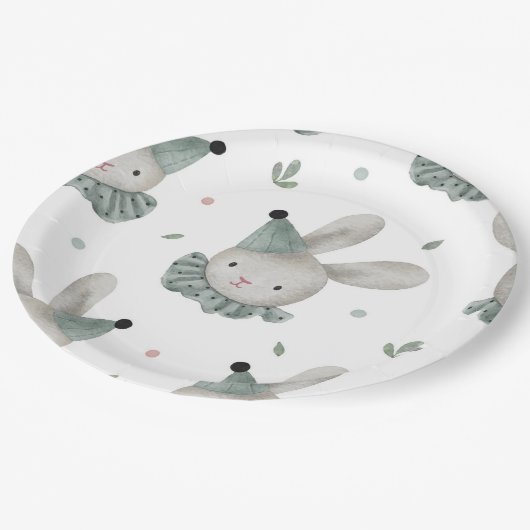 Assiettes En Carton Adorable chic lapin lapin rustique lapin (Angle)