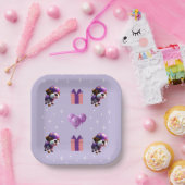 Assiettes En Carton Adorable Chien mignon Fête d'anniversaire pour enf (Fête)