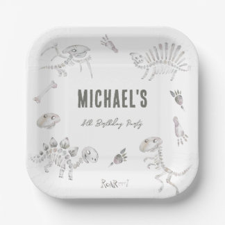 Assiettes En Carton Adorable Dino Dig Anniversaire