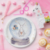 Assiettes En Carton adorable lapin de Noël (Fête)