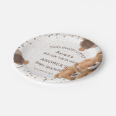 Assiettes En Carton Adorable Ours jumeaux Plaques de papier Baby showe (Angle)