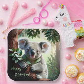 Assiettes En Carton Adorable Ours Koala (Fête)