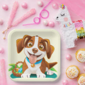 Assiettes En Carton Adorable Pâques Pup (Fête)
