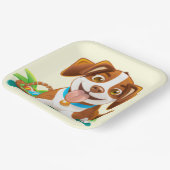 Assiettes En Carton Adorable Pâques Pup (Angulaire)