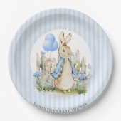 Assiettes En Carton Adorable Peter Rabbit Baby shower garçon (Devant)