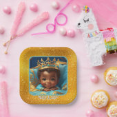 Assiettes En Carton Adorable Prince africain Baby shower royal / Anniv (Fête)