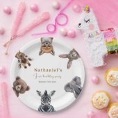 Assiettes En Carton Adorable Safari Forêt Animaux Anniversaire (Fête)